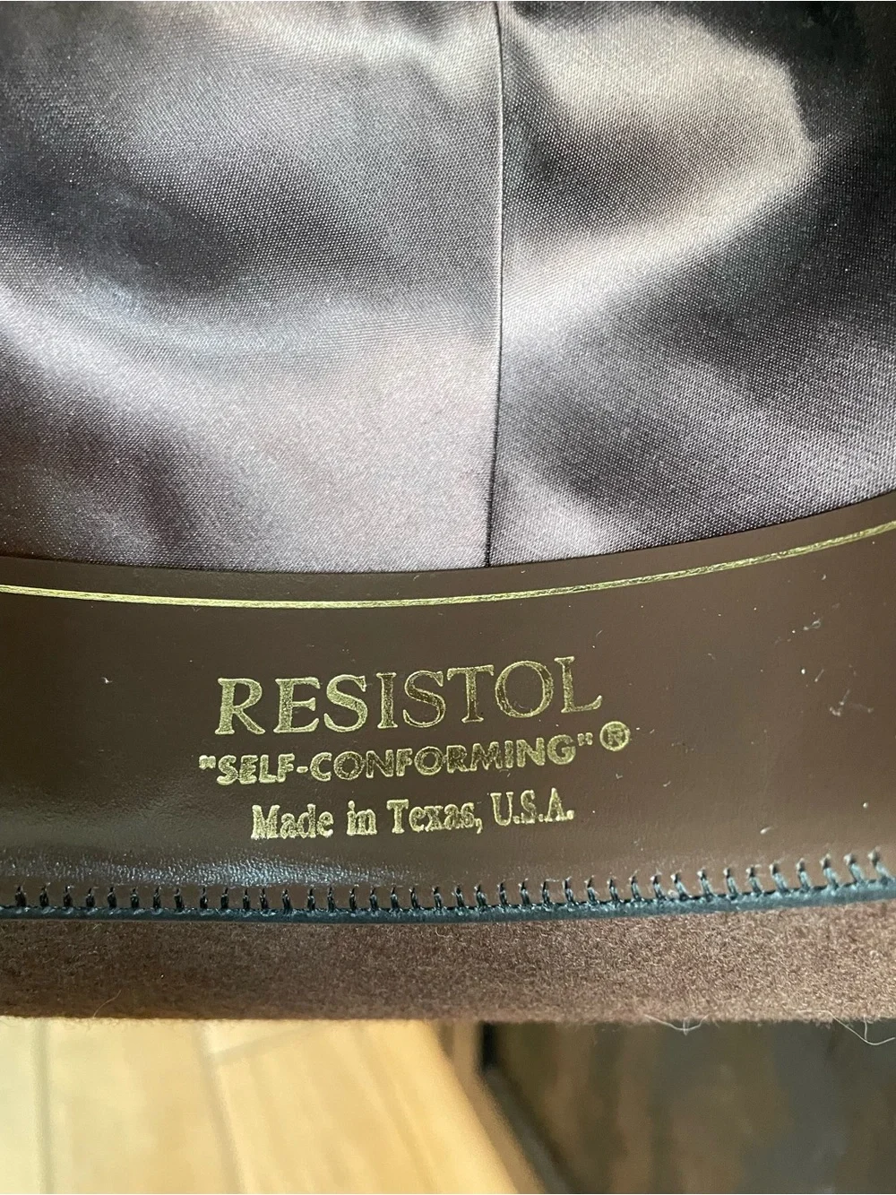 Classic Resistol Brown Felt Cowboy Hat with Silver Accent Band